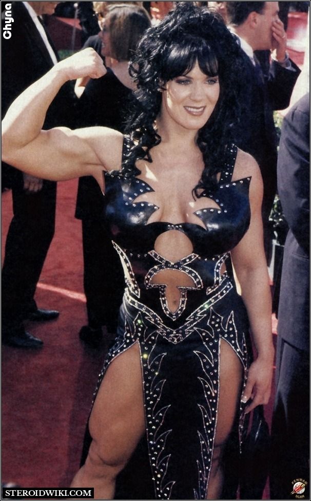 Chyna showing off her guns