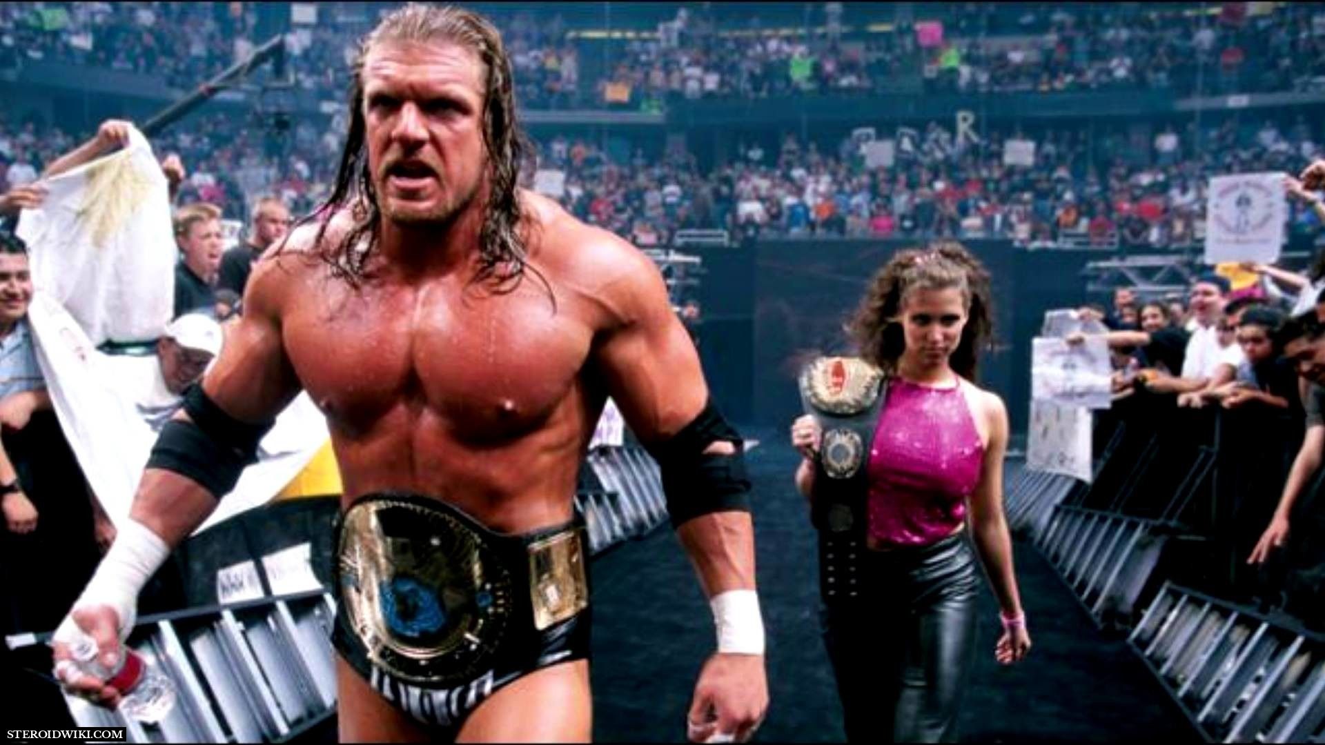 Triple H with wife